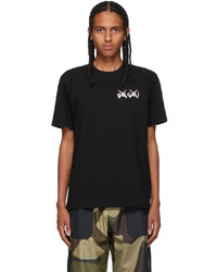 Sacai Black Kaws Edition Embroidery T Shirt