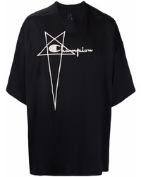 Rick Owens X Champion Embroidered Logo T Shirt