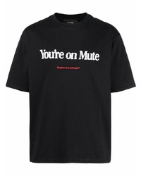 Axel Arigato Mute Embroidered Slogan T Shirt