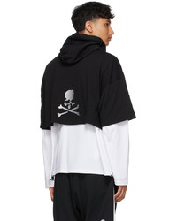 Mastermind Japan Black White Boxy Two Material Hoodie