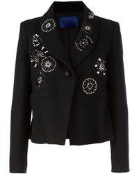 Black and White Embroidered Jacket
