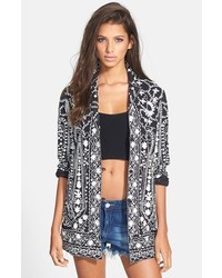 Topshop Embroidered Duster Jacket