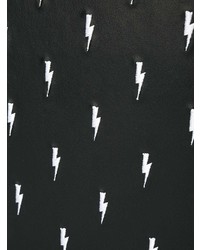 Neil Barrett Lightning Bolt Embroidered Clutch