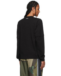 Sacai Black Kaws Edition Embroidery Long Sleeve T Shirt