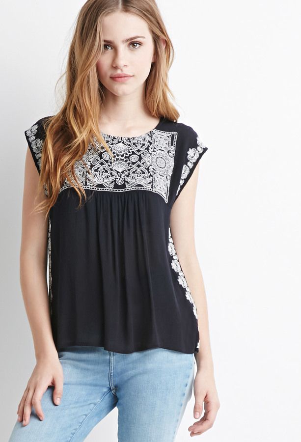 embroidered tops forever 21