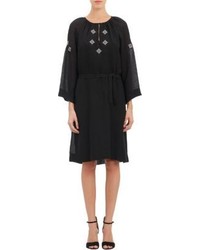 A.P.C. Embroidered Gauze Peasant Dress