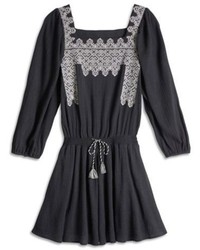Lucky Brand Embroidered Peasant Dress