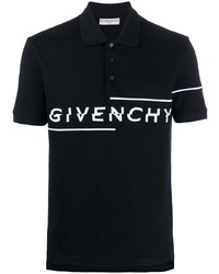Givenchy Asymmetrical Embroidered Logo Polo Shirt
