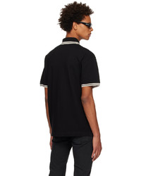 Palm Angels Black Embroidered Polo