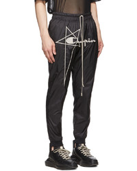 Rick Owens Black Champion Edition Nylon Track Pants