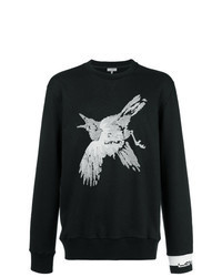 Black and White Embroidered Sweatshirt