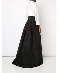 Carolina Herrera Two Tone Front Button Gown