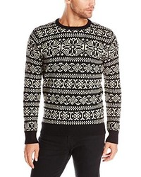 Black and White Fair Isle Sweater