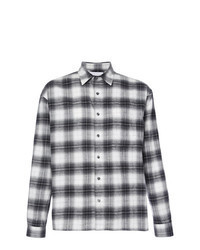 Black and White Flannel Long Sleeve Shirt