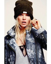 Free People Floral Impressions Leather Jacket