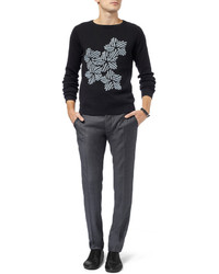 J.W.Anderson Flower Patterned Cotton And Cashmere Blend Sweater