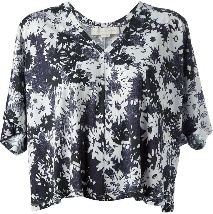Stella McCartney Floral Print Cropped T Shirt, $385 | farfetch.com ...