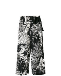 Black and White Floral Culottes