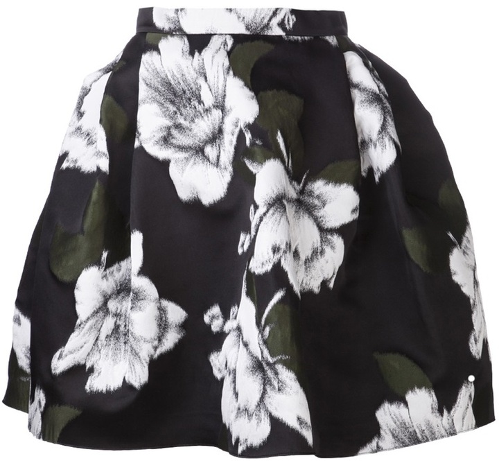 Black & White Floral Skirt - It's Banana! - StyleScoop