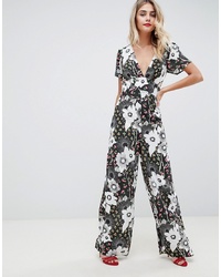 ASOS DESIGN Tea Jumpsuit In Mixed Floral Print