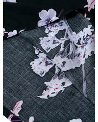 Choies Black Vintage Floral Sunscreen Kimono Coat