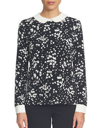 CeCe Long Sleeve Floral Printed Blouse