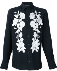 Alexander McQueen Floral Embroidered Shirt