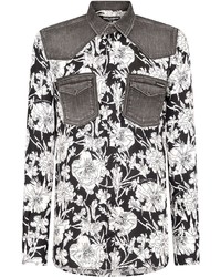 Dolce & Gabbana Floral Print Panelled Shirt