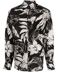 Tom Ford Hibiscus Print Long Sleeve Shirt