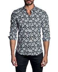 Jared Lang Trim Fit Floral Button Up Shirt
