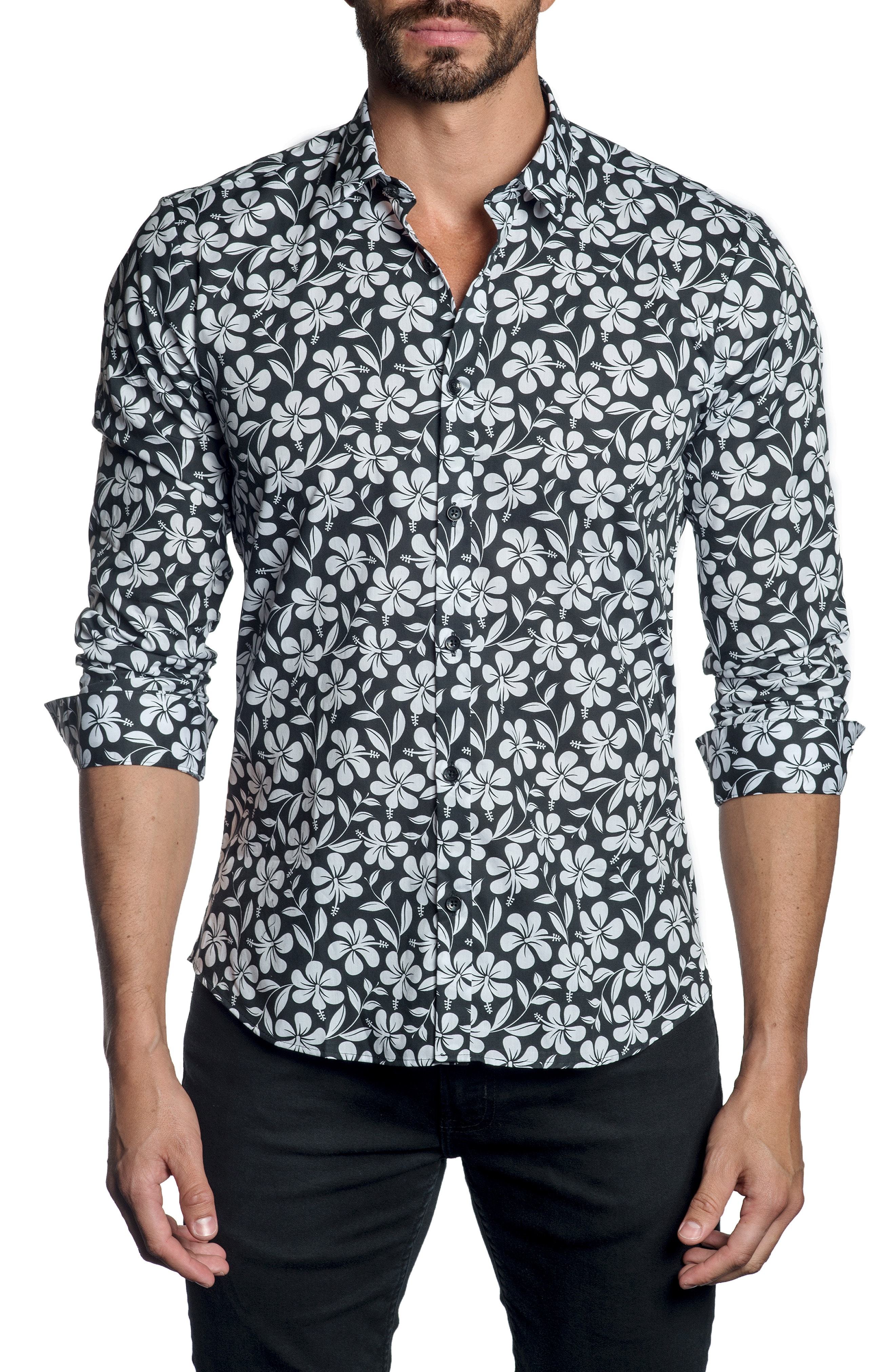 Jared Lang Trim Fit Sport Shirt, $149 | Nordstrom | Lookastic