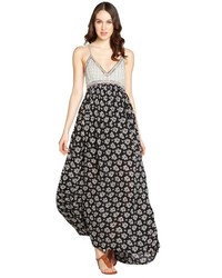 Black and White Floral Maxi Dress