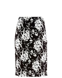 bpc bonprix collection Jersey Midi Skirt In Blackecru Size 1012