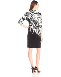 Donna Ricco Floral Printed Jersey Dress Dr20046