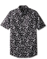 Black and White Floral Shirt