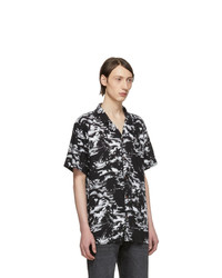 Levis Black And White Halftone Palm Short Sleeve Shirt