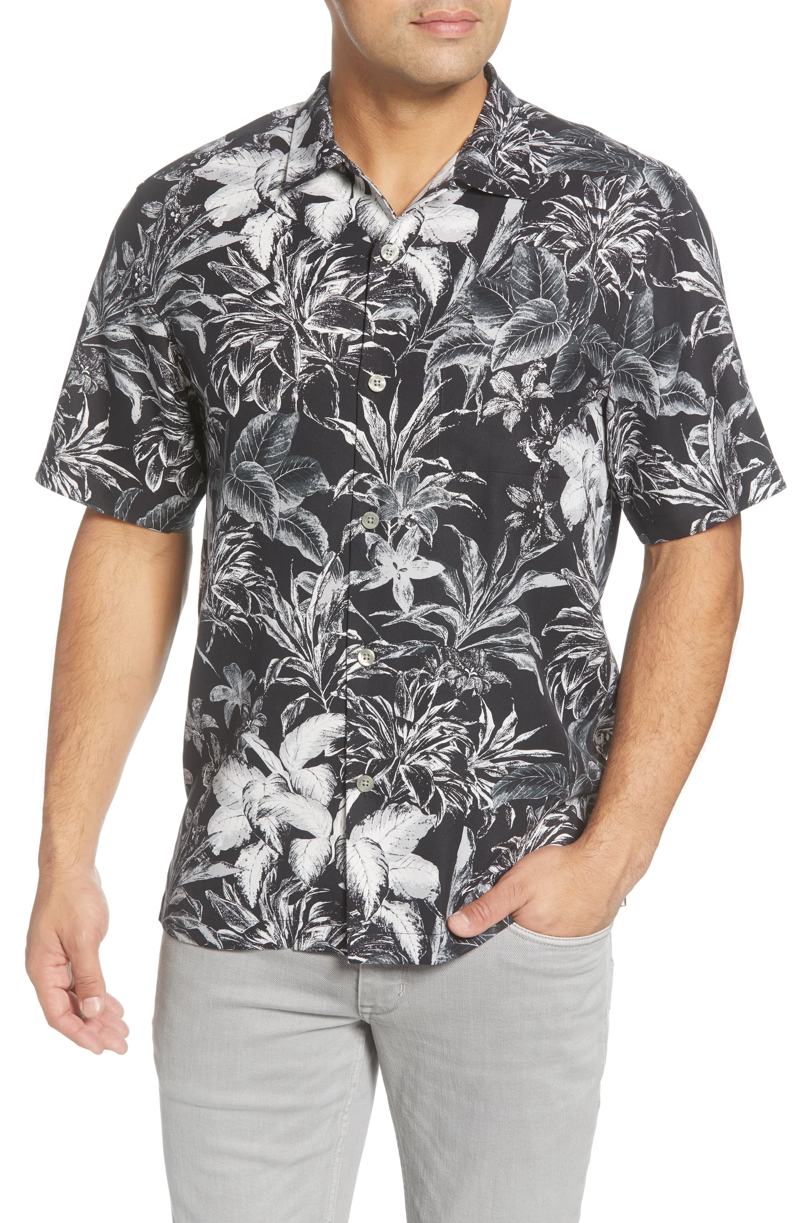 Men's New York Yankees Tommy Bahama Navy Fuego Floral Short Sleeve