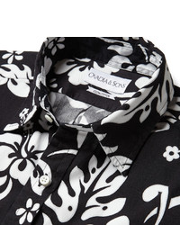 Ovadia Sons Camp Hibiscus Printed Cotton Shirt