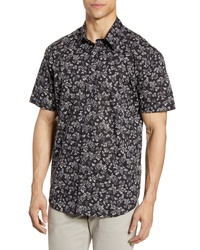 Coastaoro Regular Fit Floral Short Sleeve Button Up Shirt