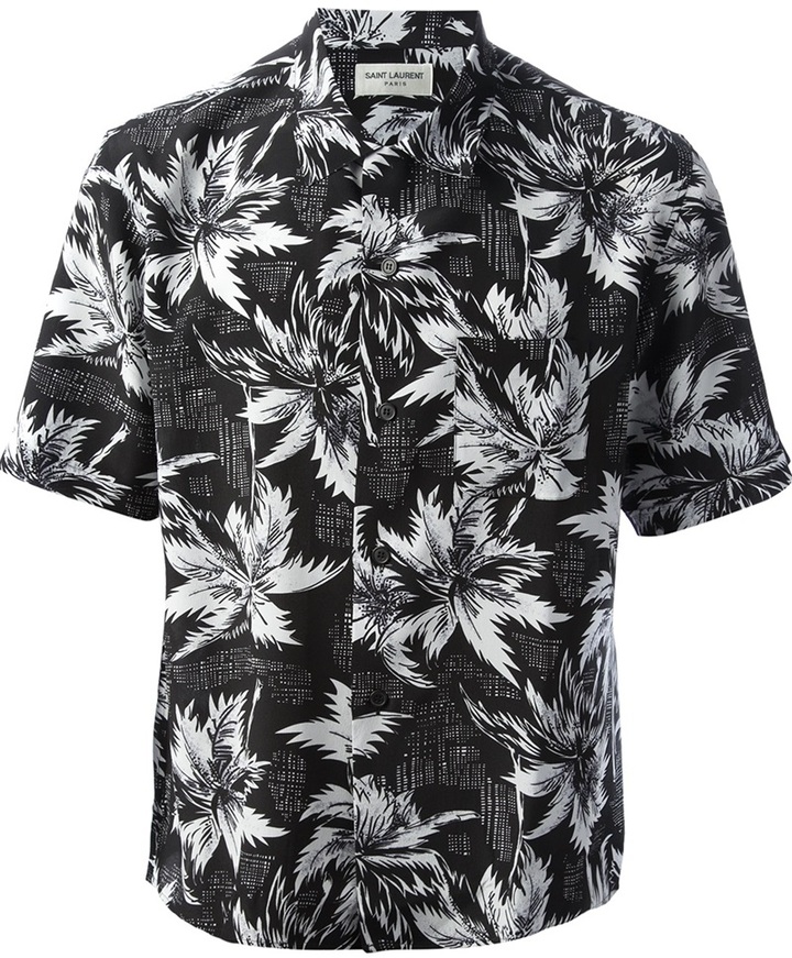 Saint Laurent Hawaiian Flower Printed Shirt, $748 | farfetch.com ...