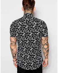 Religion Short Sleeve Shirt With All Over Floral Print