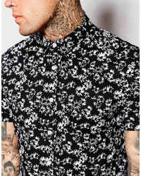 Religion Short Sleeve Shirt With All Over Floral Print