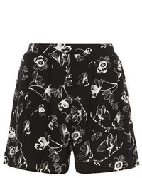 Dorothy Perkins Black And White Floral Shorts