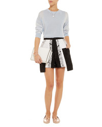 Peter Pilotto Cate Embroidered Cotton And Silk Blend Shorts
