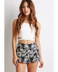 Forever 21 Ruffled Floral Print Shorts