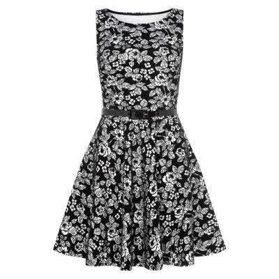 new look black and white dress