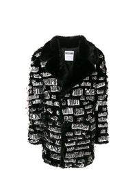 Moschino Print Patch Safety Pin Coat