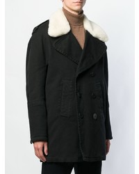 Neil Barrett Fur Collar Double Breasted Coat