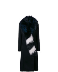 Off-White Fur Collar Long Coat