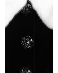 Marc Jacobs Velvet Coat With Mink Fur Collar